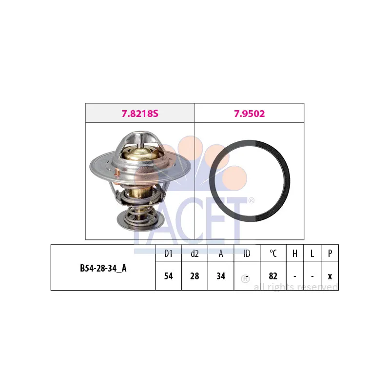 Thermostat d'eau FACET 7.8218