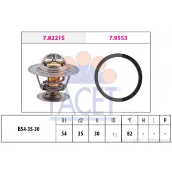 Thermostat d'eau FACET 7.8221