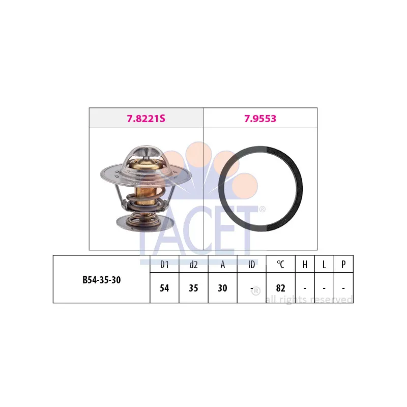 Thermostat d'eau FACET 7.8221