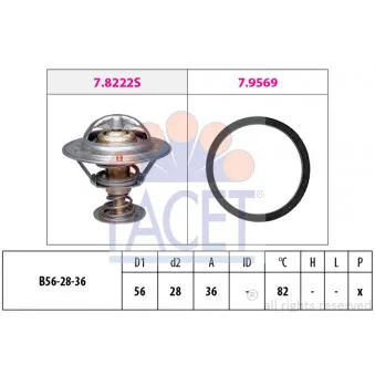 Thermostat d'eau FACET 7.8222