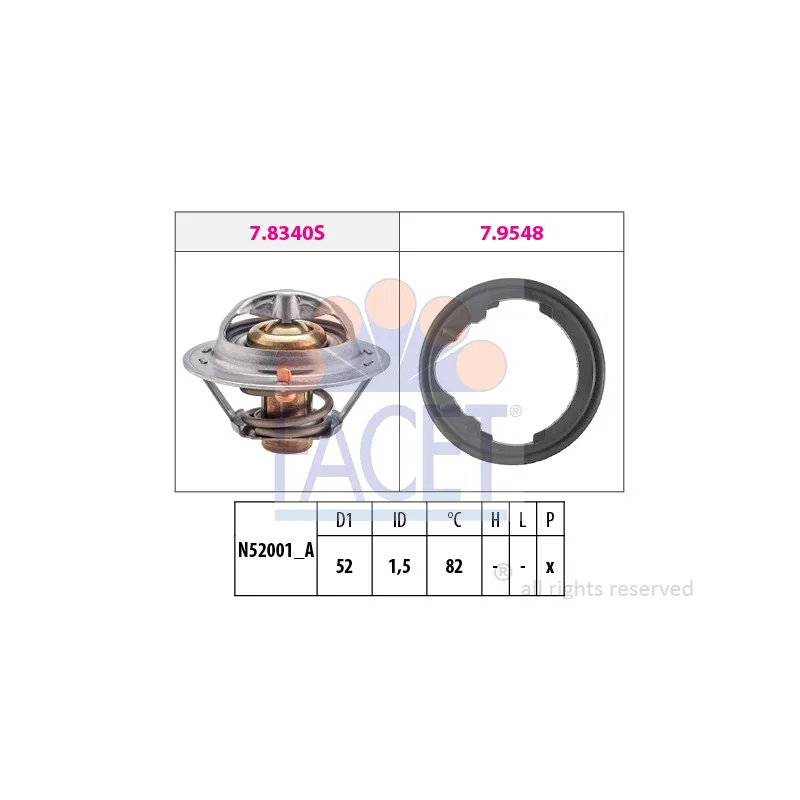 Thermostat d'eau FACET 7.8230