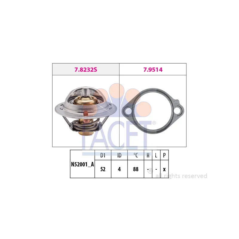 Thermostat d'eau FACET 7.8232