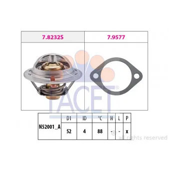 Thermostat d'eau FACET 7.8237
