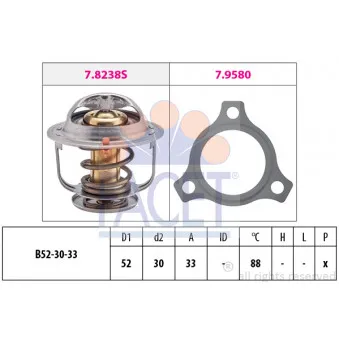 Thermostat d'eau FACET 7.8238