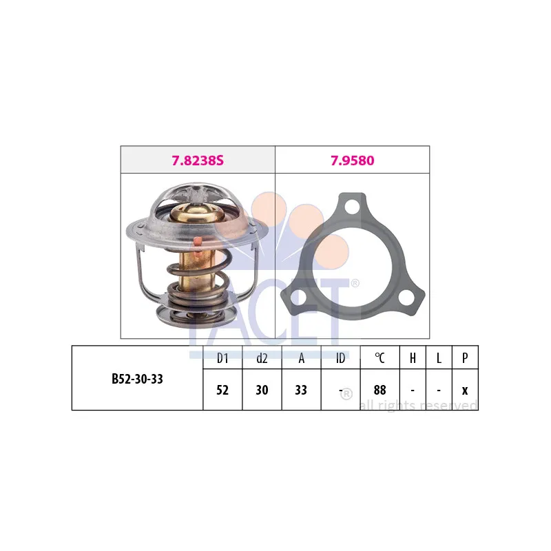 Thermostat d'eau FACET 7.8238
