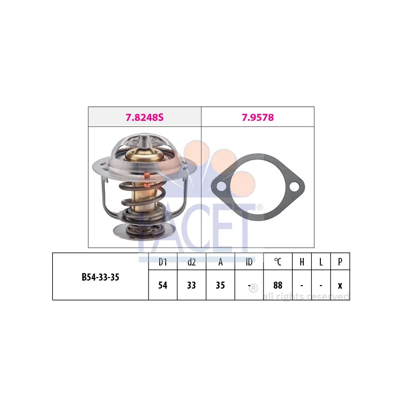 Thermostat d'eau FACET 7.8248
