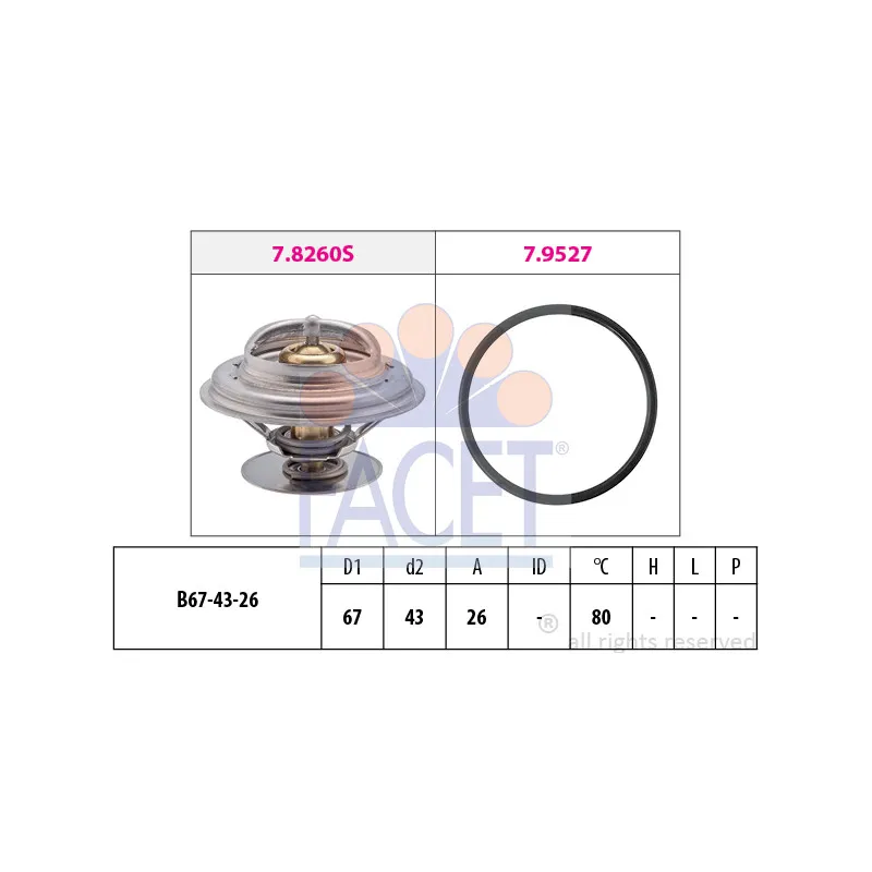 Thermostat d'eau FACET 7.8260