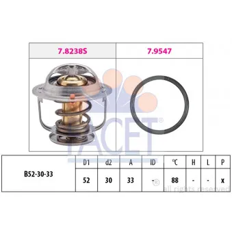Thermostat d'eau FACET 7.8269