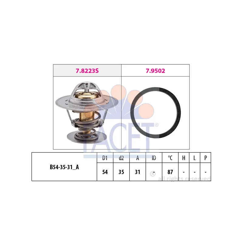 Thermostat d'eau FACET 7.8278