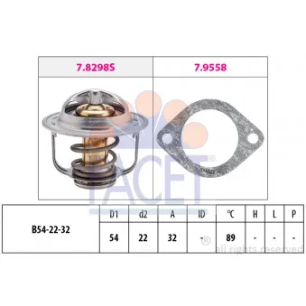 Thermostat d'eau FACET 7.8298