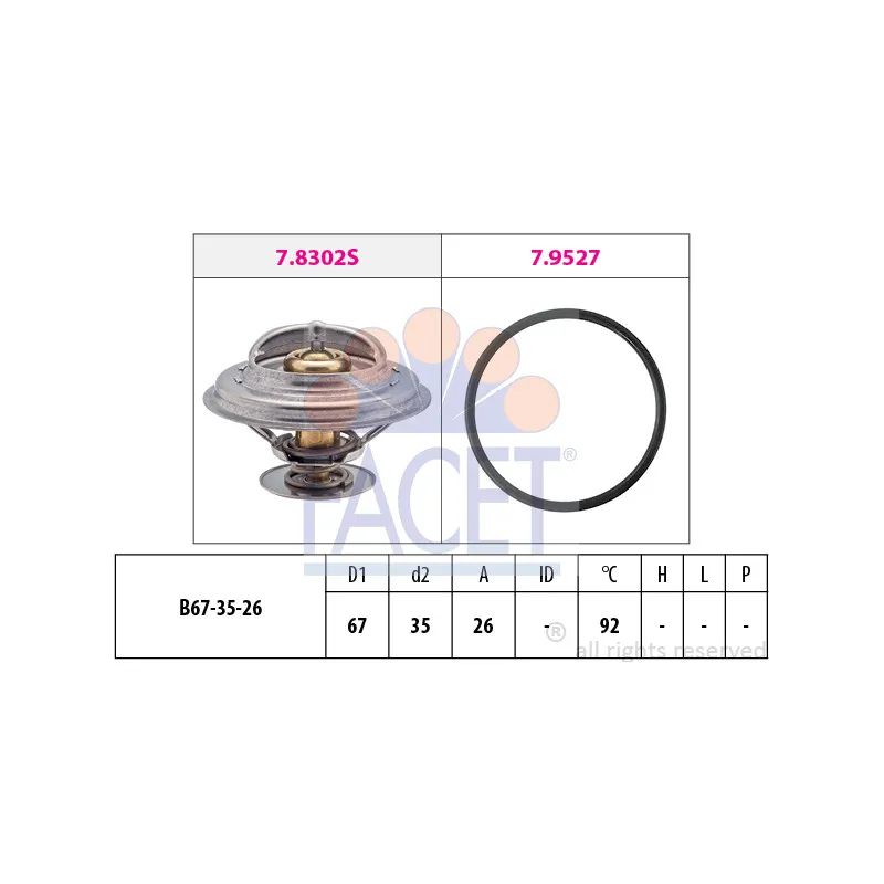Thermostat d'eau FACET 7.8302