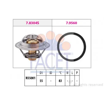 Thermostat d'eau FACET 7.8304