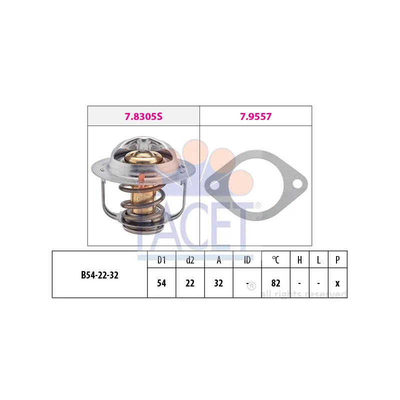 Thermostat d'eau FACET 7.8305