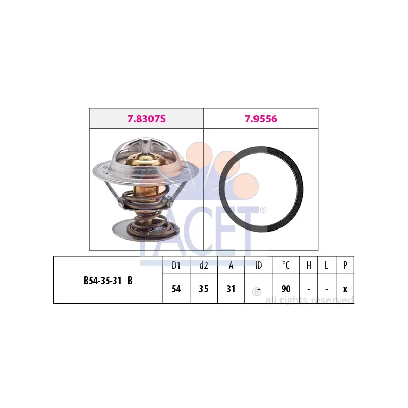 Thermostat d'eau FACET 7.8307