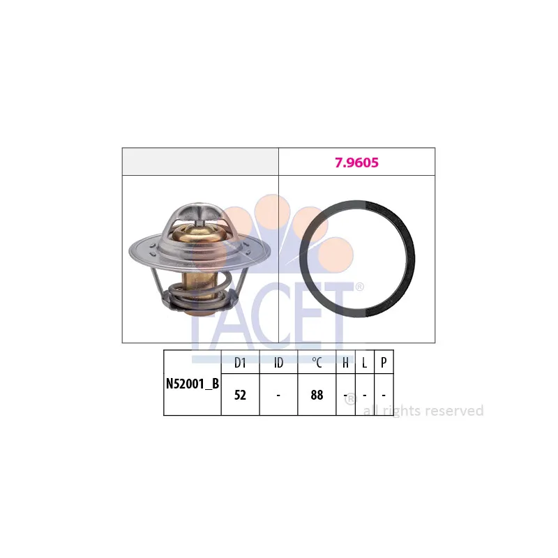 Thermostat d'eau FACET 7.8312