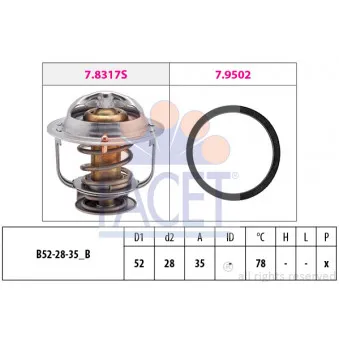 Thermostat d'eau FACET 7.8317