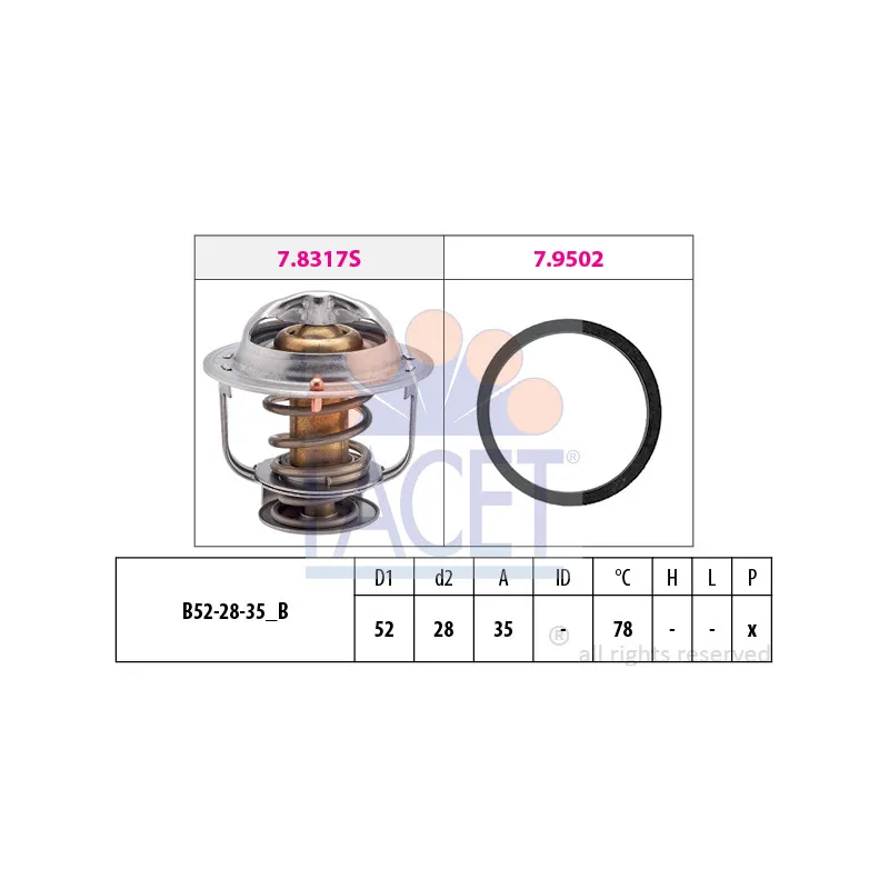 Thermostat d'eau FACET 7.8317