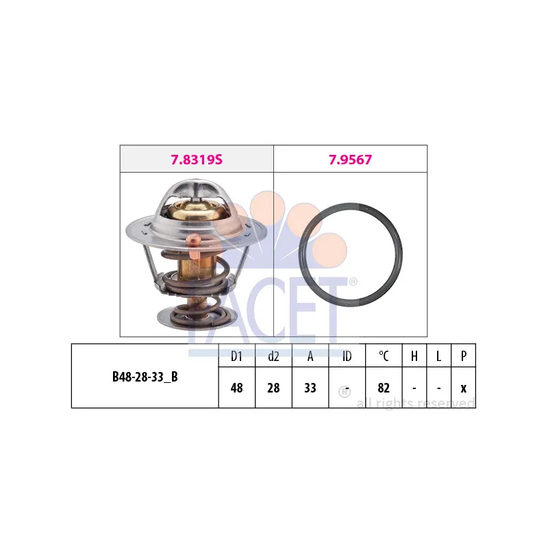 Thermostat d'eau FACET 7.8319
