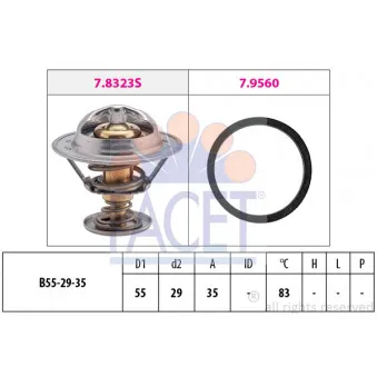 Thermostat d'eau FACET 7.8323