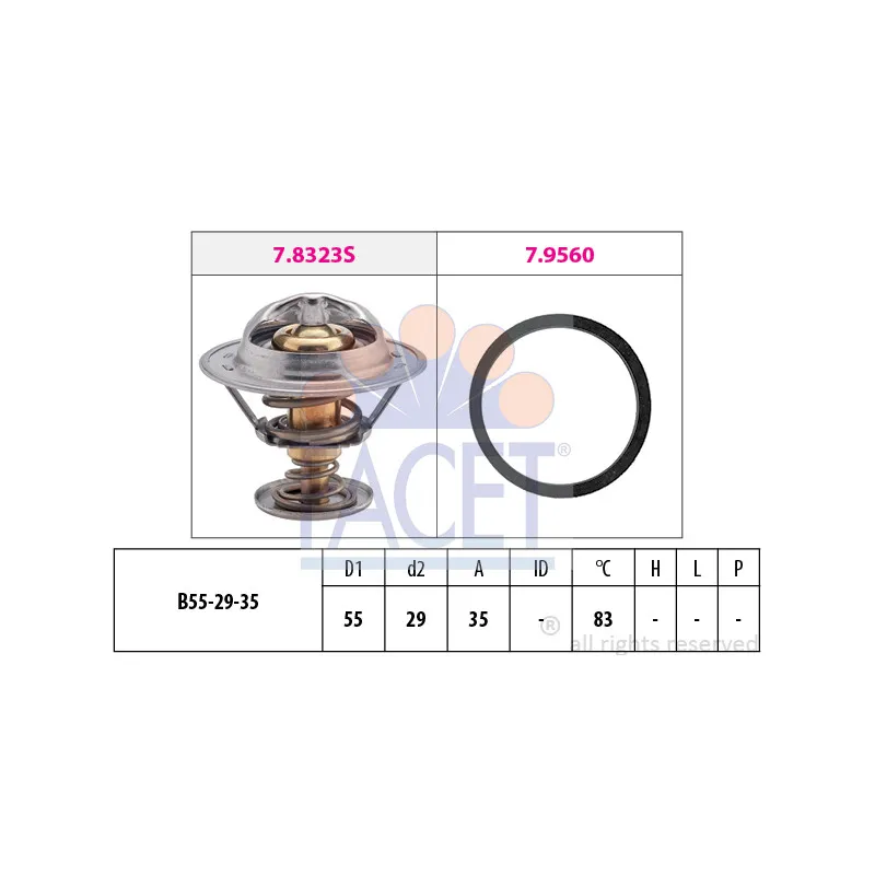 Thermostat d'eau FACET 7.8323
