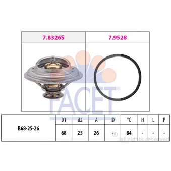 Thermostat d'eau FACET 7.8326