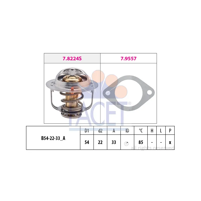 Thermostat d'eau FACET 7.8335