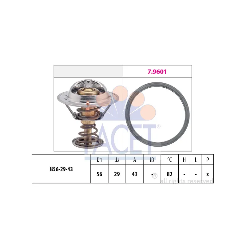 Thermostat d'eau FACET 7.8339