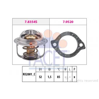 Thermostat d'eau FACET 7.8354
