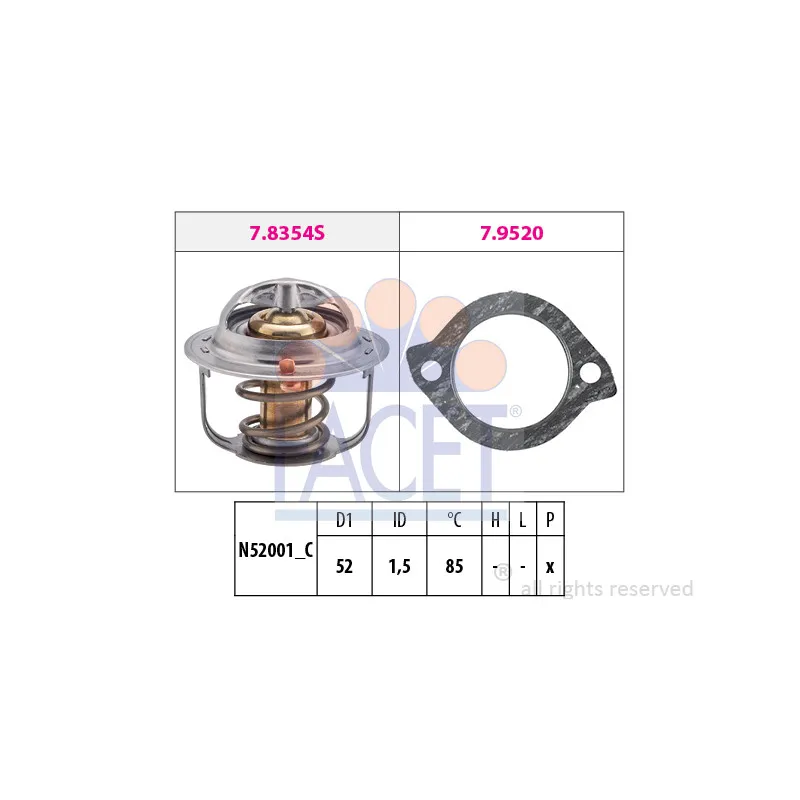 Thermostat d'eau FACET 7.8354