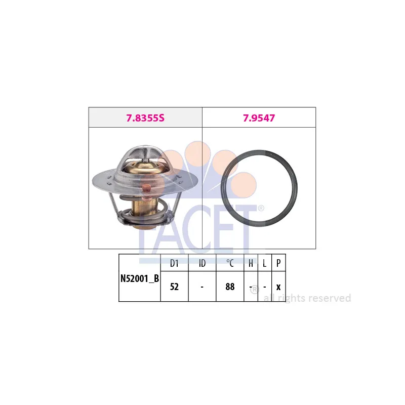 Thermostat d'eau FACET 7.8355