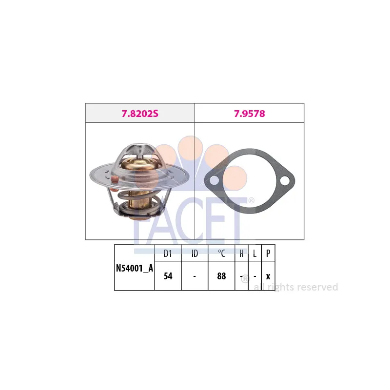 Thermostat d'eau FACET 7.8358