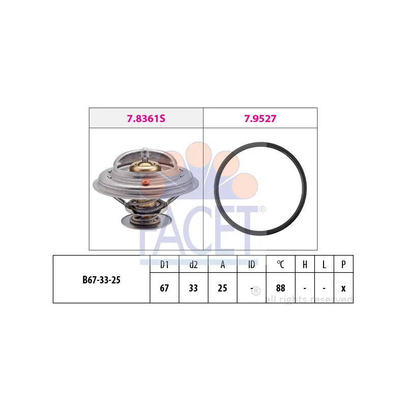 Thermostat d'eau FACET 7.8361