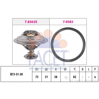 Thermostat d'eau FACET 7.8363