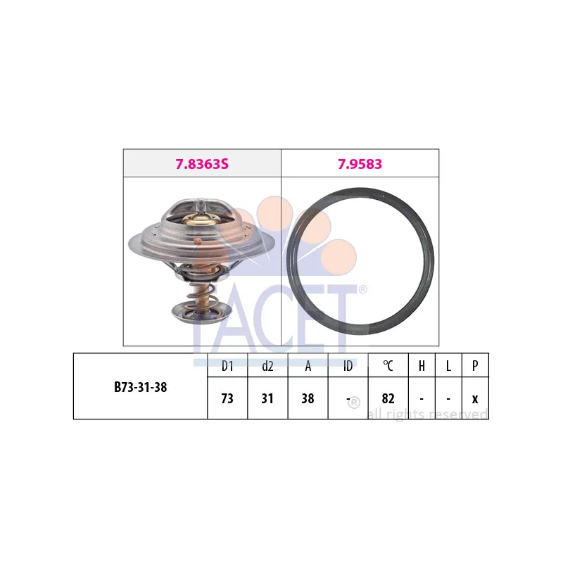 Thermostat d'eau FACET 7.8363