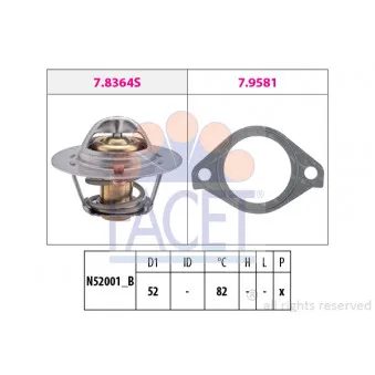 Thermostat d'eau FACET 7.8364
