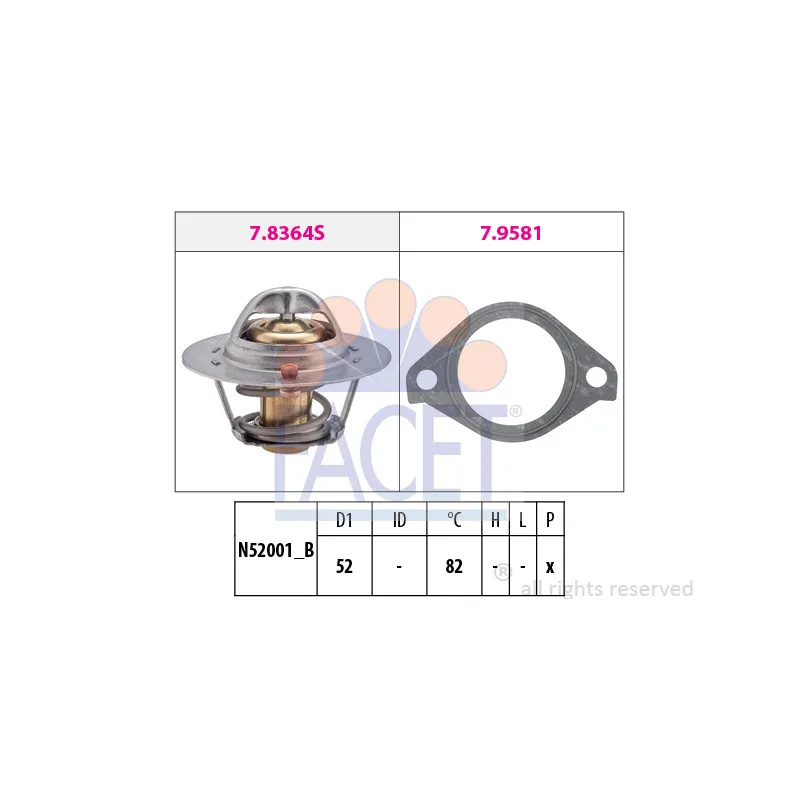 Thermostat d'eau FACET 7.8364
