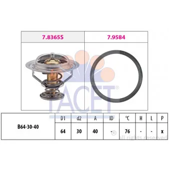 Thermostat d'eau FACET 7.8365