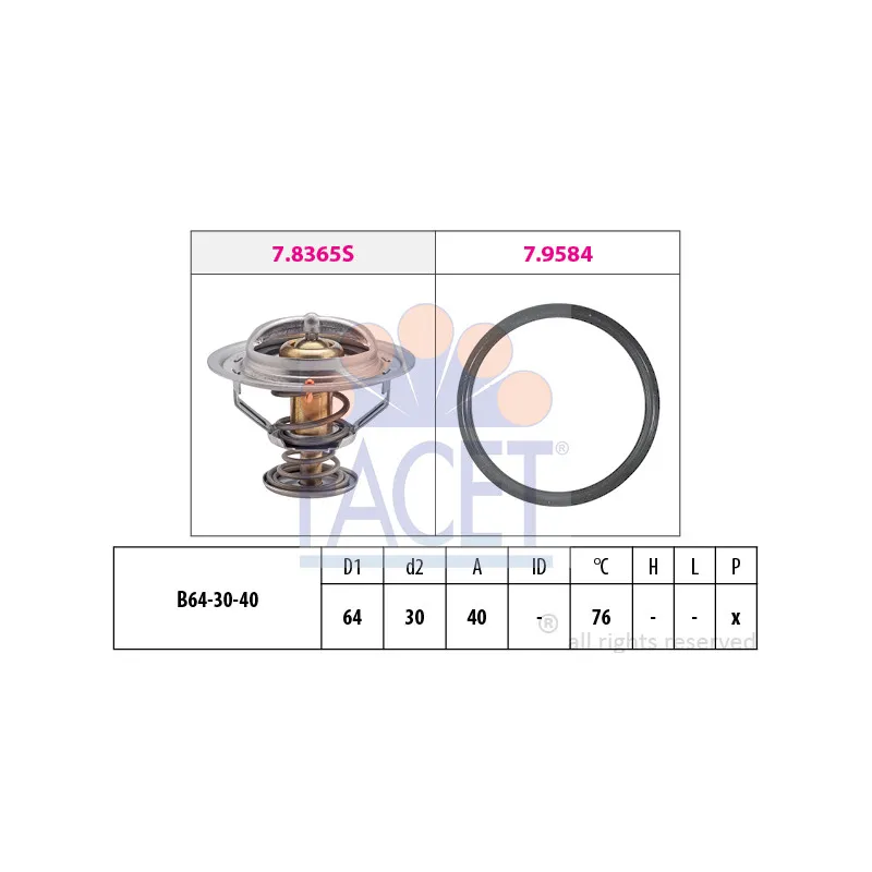 Thermostat d'eau FACET 7.8365