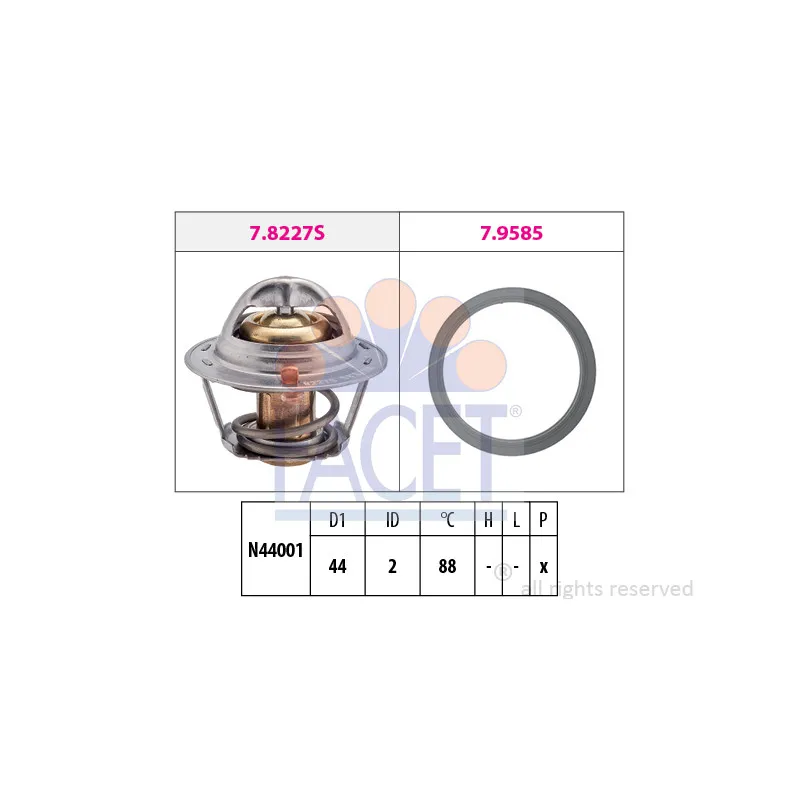 Thermostat d'eau FACET 7.8366