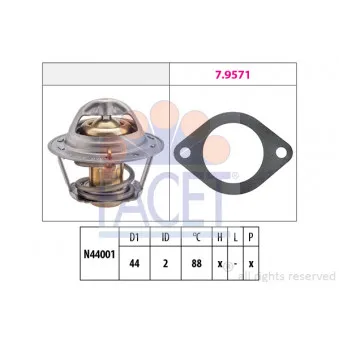 Thermostat d'eau FACET 7.8369