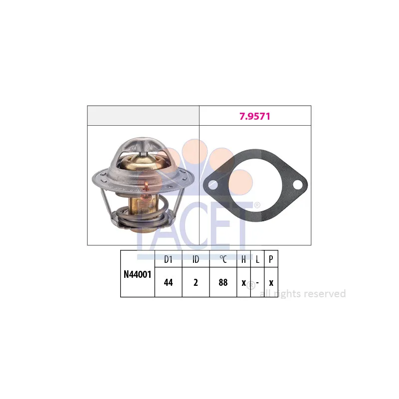 Thermostat d'eau FACET 7.8369