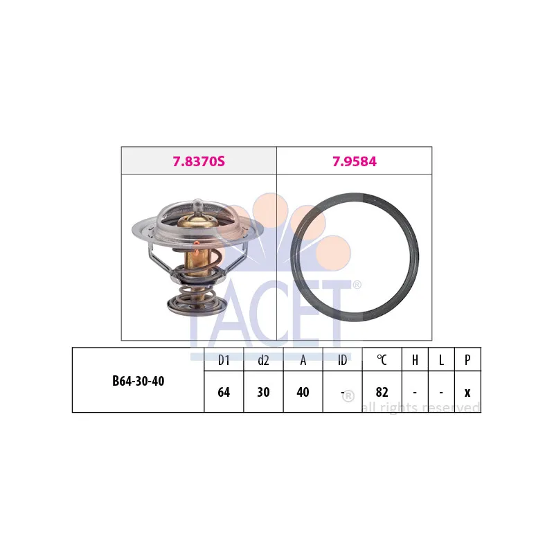 Thermostat d'eau FACET 7.8370