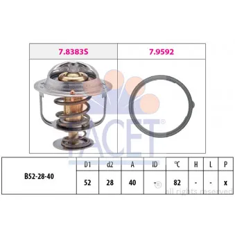 Thermostat d'eau FACET 7.8383