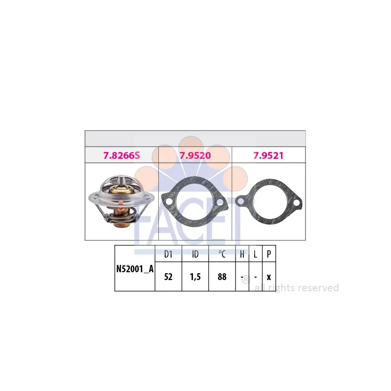 Thermostat d'eau FACET 7.8384