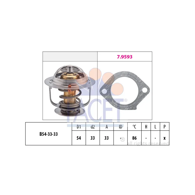 Thermostat d'eau FACET 7.8386