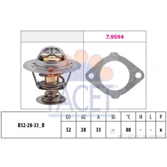 Thermostat d'eau FACET 7.8387