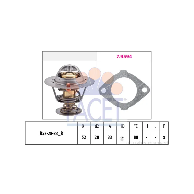 Thermostat d'eau FACET 7.8387