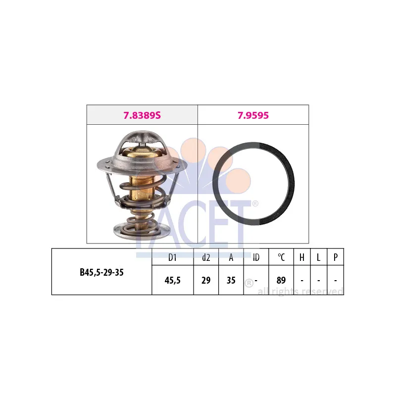 Thermostat d'eau FACET 7.8389