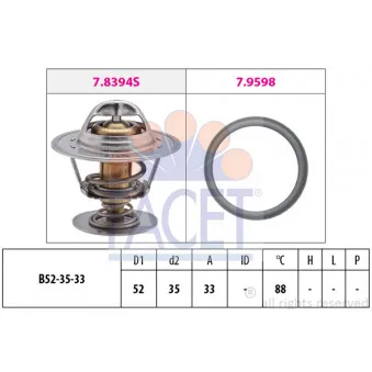Thermostat d'eau FACET 7.8394