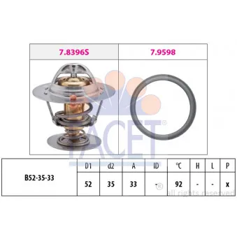 Thermostat d'eau FACET 7.8396